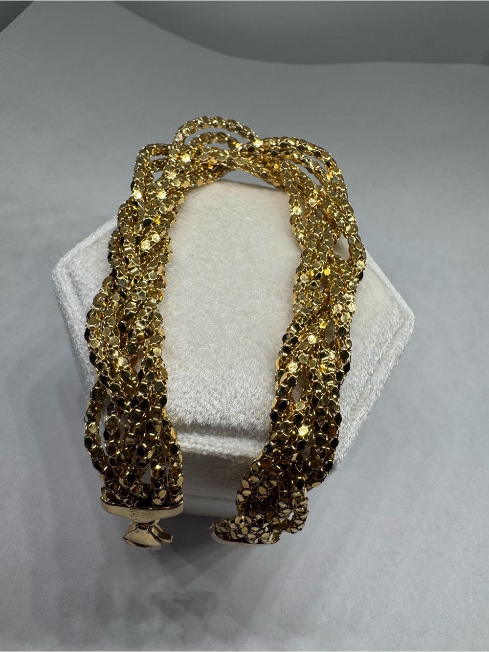 Italian Gold Plated 925 Sterling Silver Bracelet 12.5g 7.75"